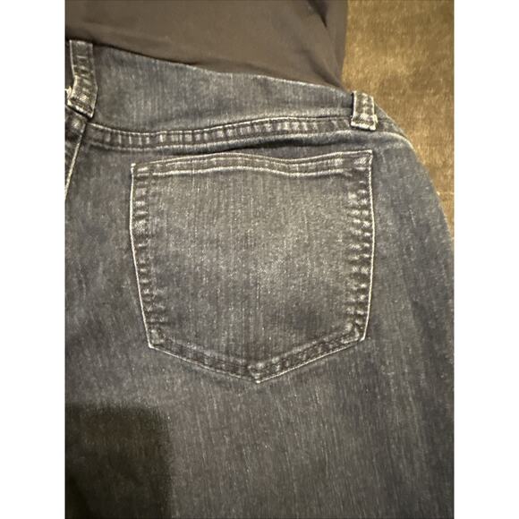 Aglow Women's Maternity Skinny Jeans Denim Blue Dark Wash Size 26 - Picture 13 of 16